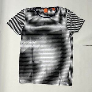 Scotch & Soda Blue and White Striped T-Shirt